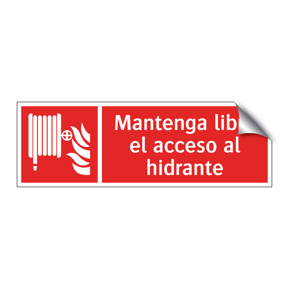 Mantenga libre el acceso al hidrante