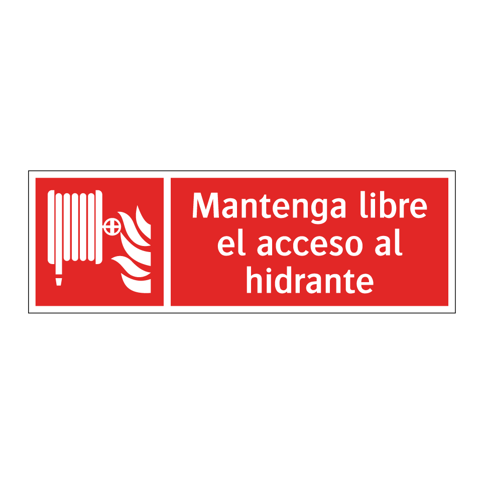 Mantenga libre el acceso al hidrante
