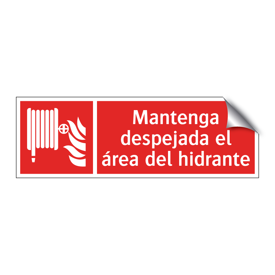 Mantenga despejada el área del hidrante
