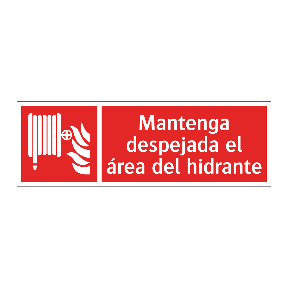 Mantenga despejada el área del hidrante