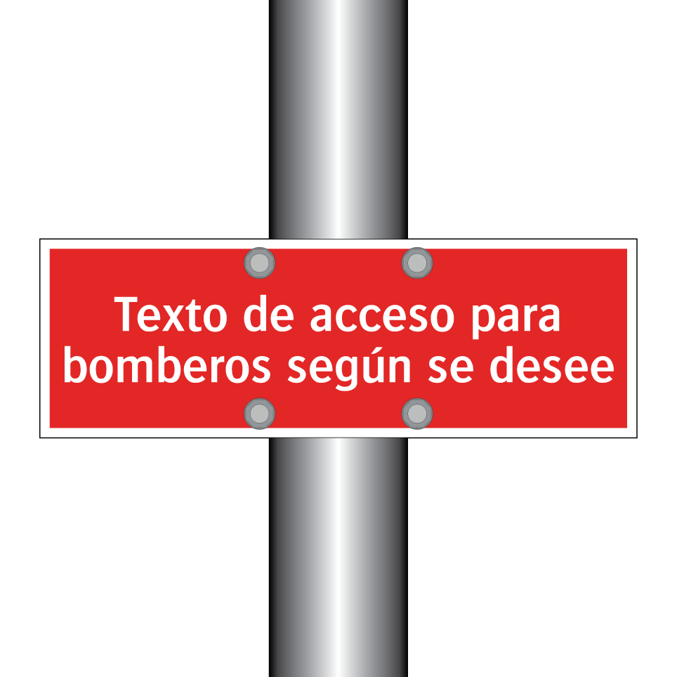 Texto de acceso para bomberos según se desee