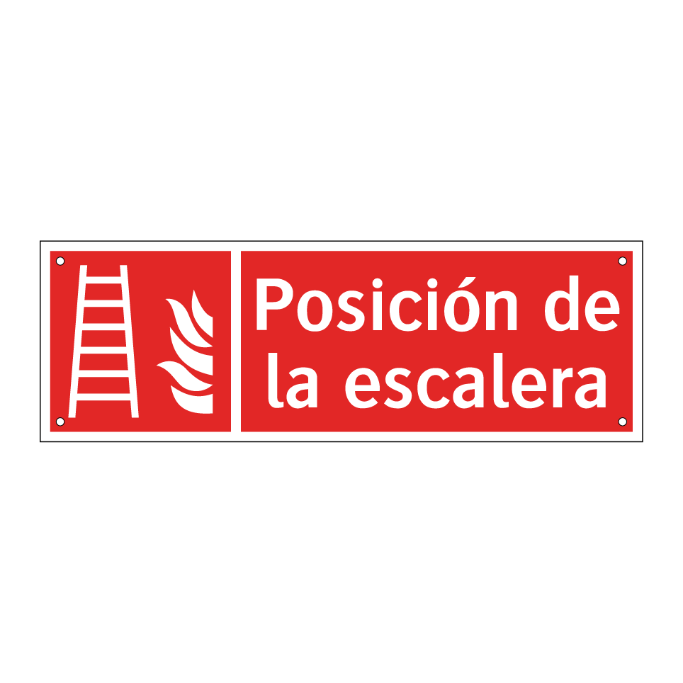 Posición de la escalera