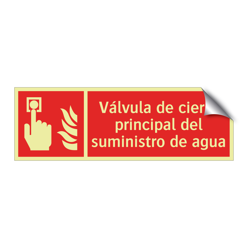 Válvula de cierre principal del suministro de agua