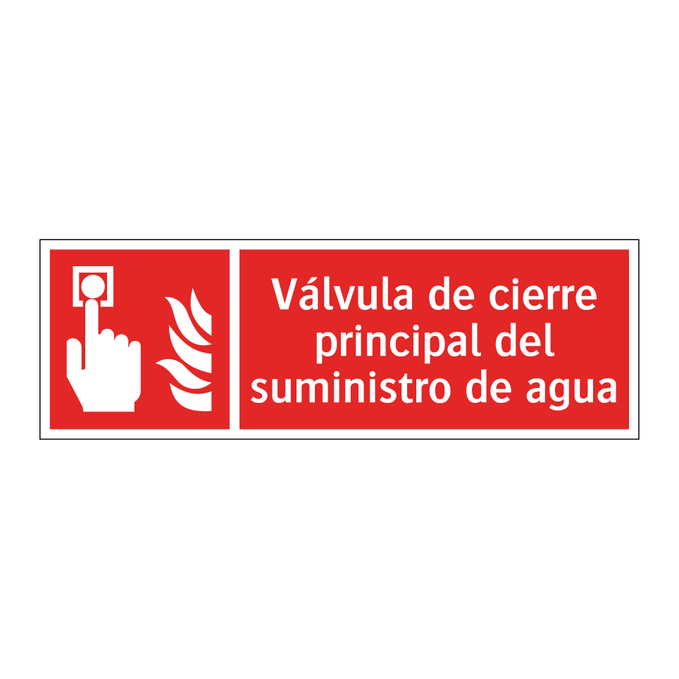 Válvula de cierre principal del suministro de agua