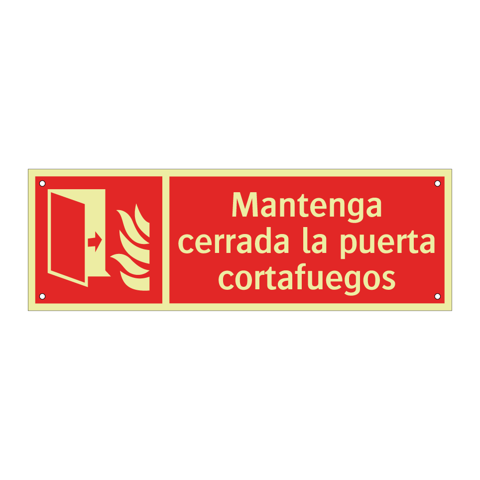 Mantenga cerrada la puerta cortafuegos