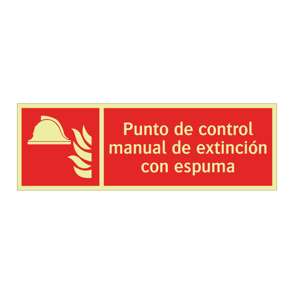 Punto de control manual de extinción con espuma