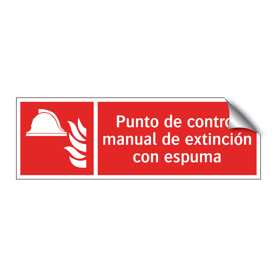 Punto de control manual de extinción con espuma