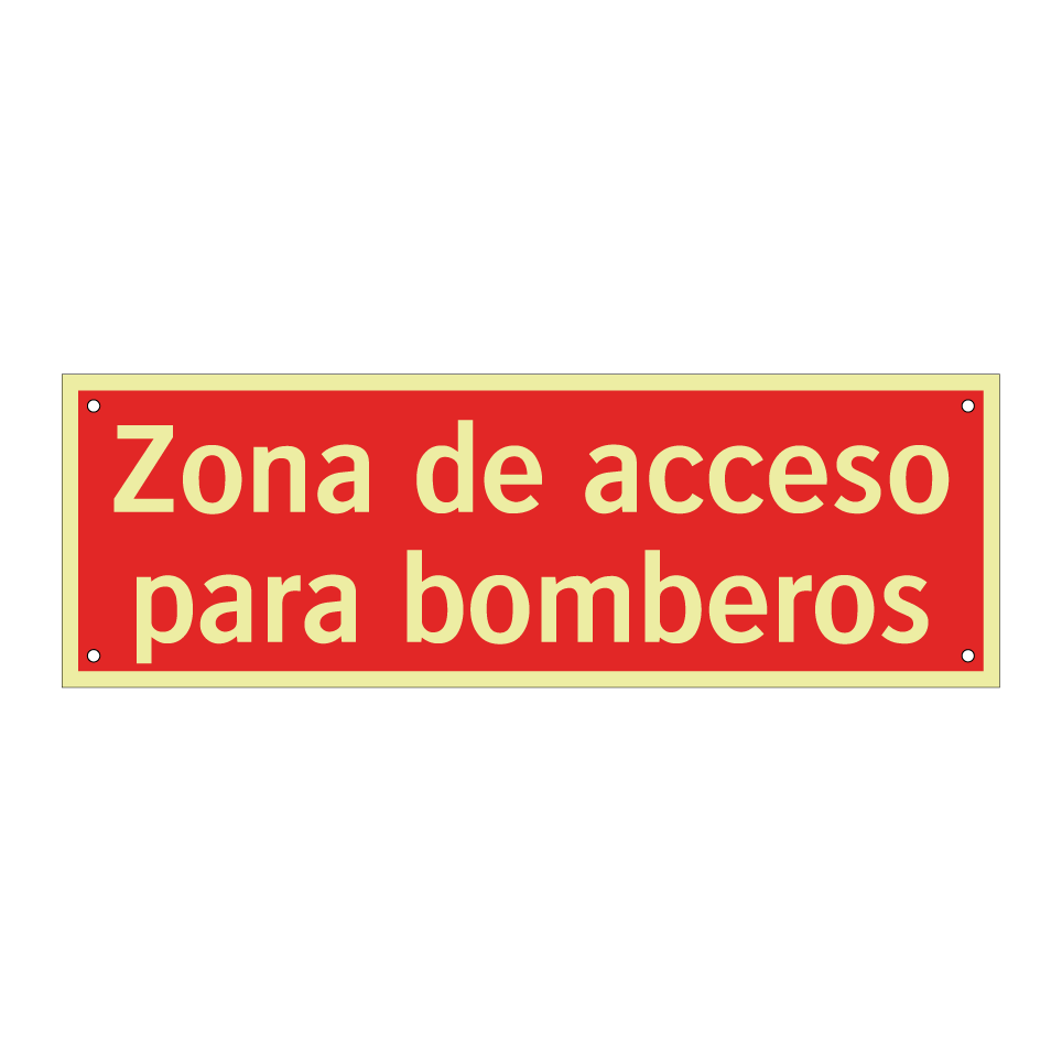 Zona de acceso para bomberos