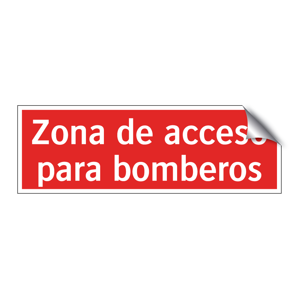 Zona de acceso para bomberos