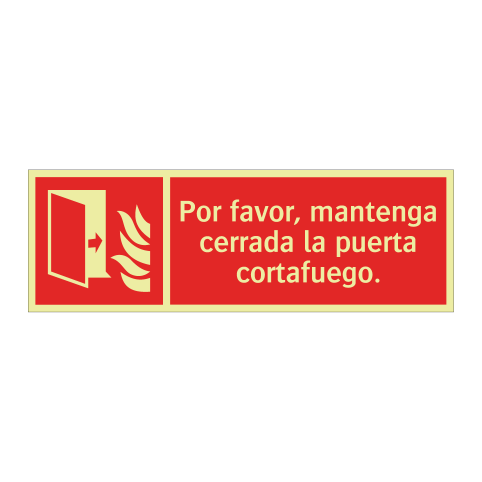 Por favor, mantenga cerrada la puerta cortafuego.
