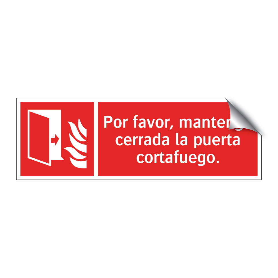 Por favor, mantenga cerrada la puerta cortafuego.