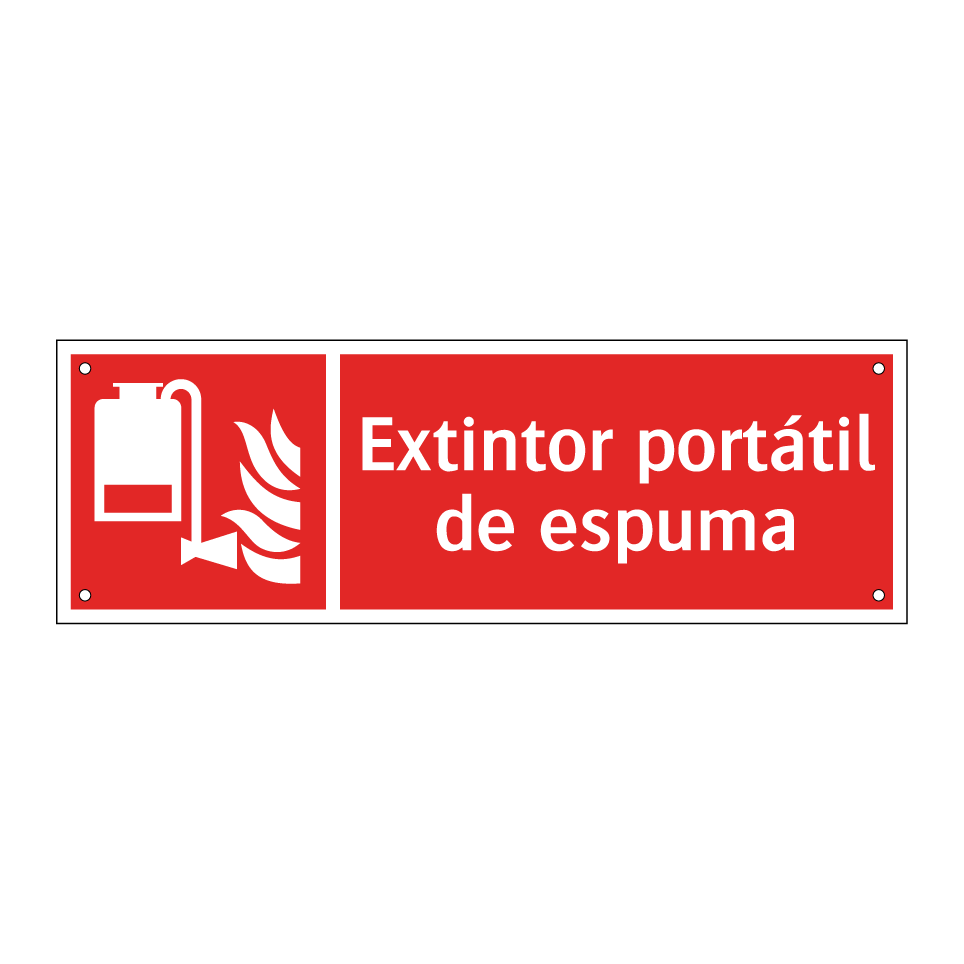Extintor portátil de espuma
