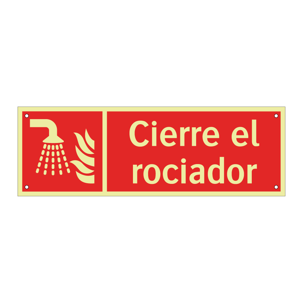 Cierre el rociador