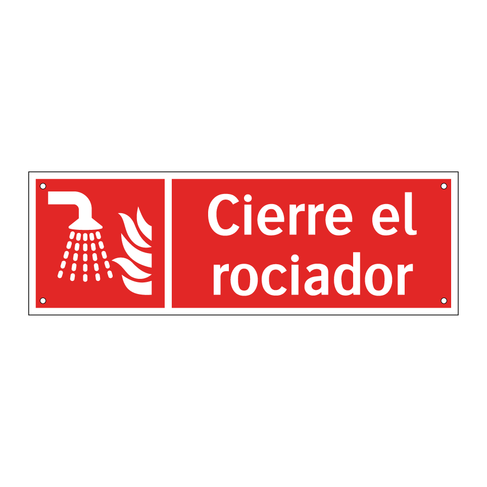 Cierre el rociador