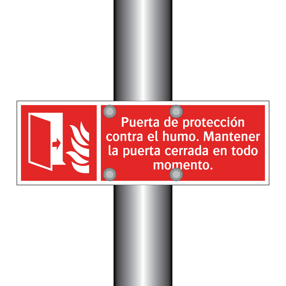Puerta de protección contra el humo. Mantener la puerta cerrada en todo momento.