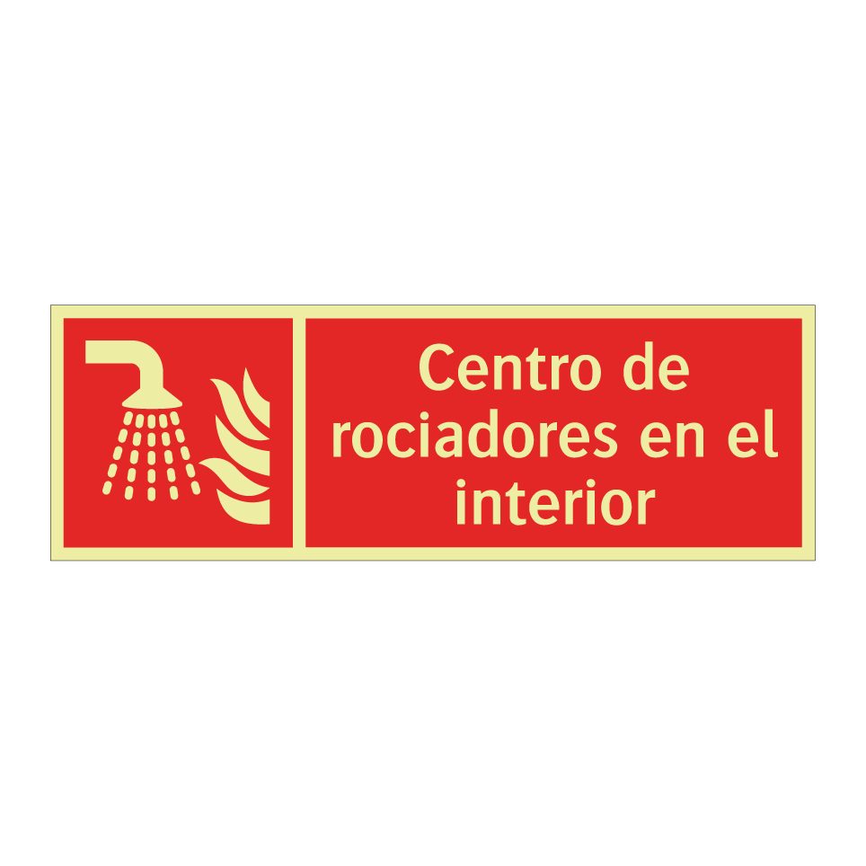 Centro de rociadores en el interior