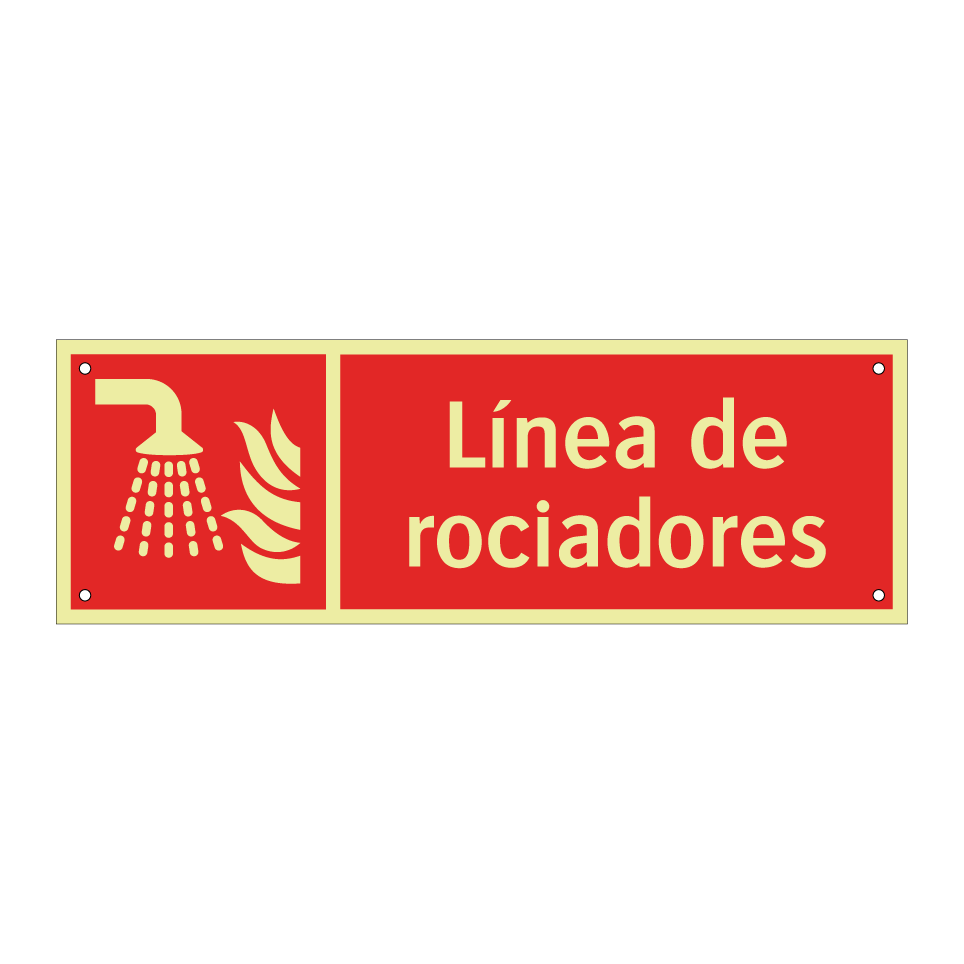 Línea de rociadores