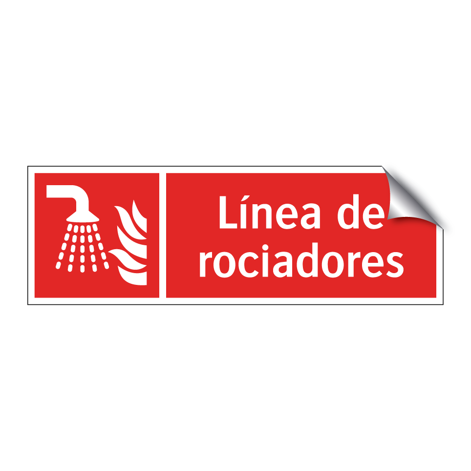 Línea de rociadores