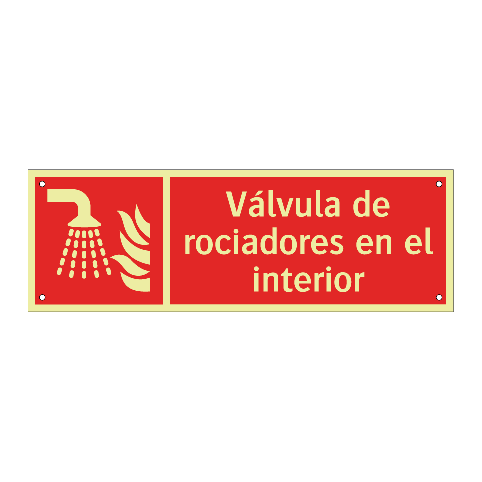 Válvula de rociadores en el interior