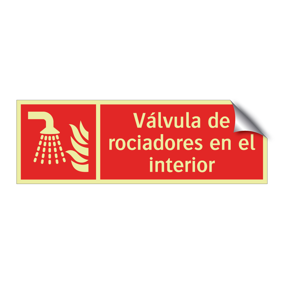 Válvula de rociadores en el interior