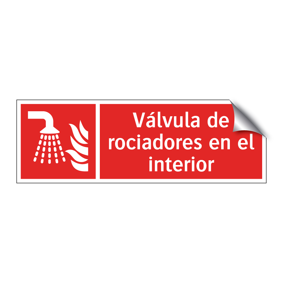 Válvula de rociadores en el interior