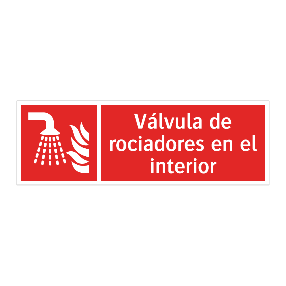 Válvula de rociadores en el interior