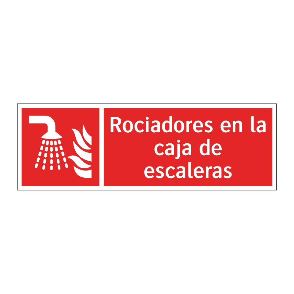 Rociadores en la caja de escaleras