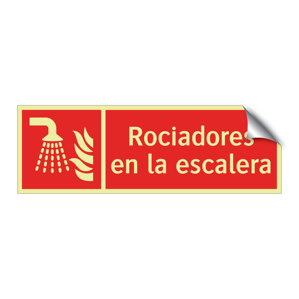 Rociadores en la escalera