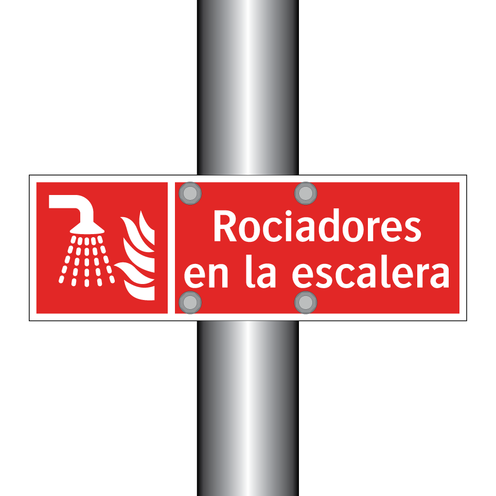 Rociadores en la escalera