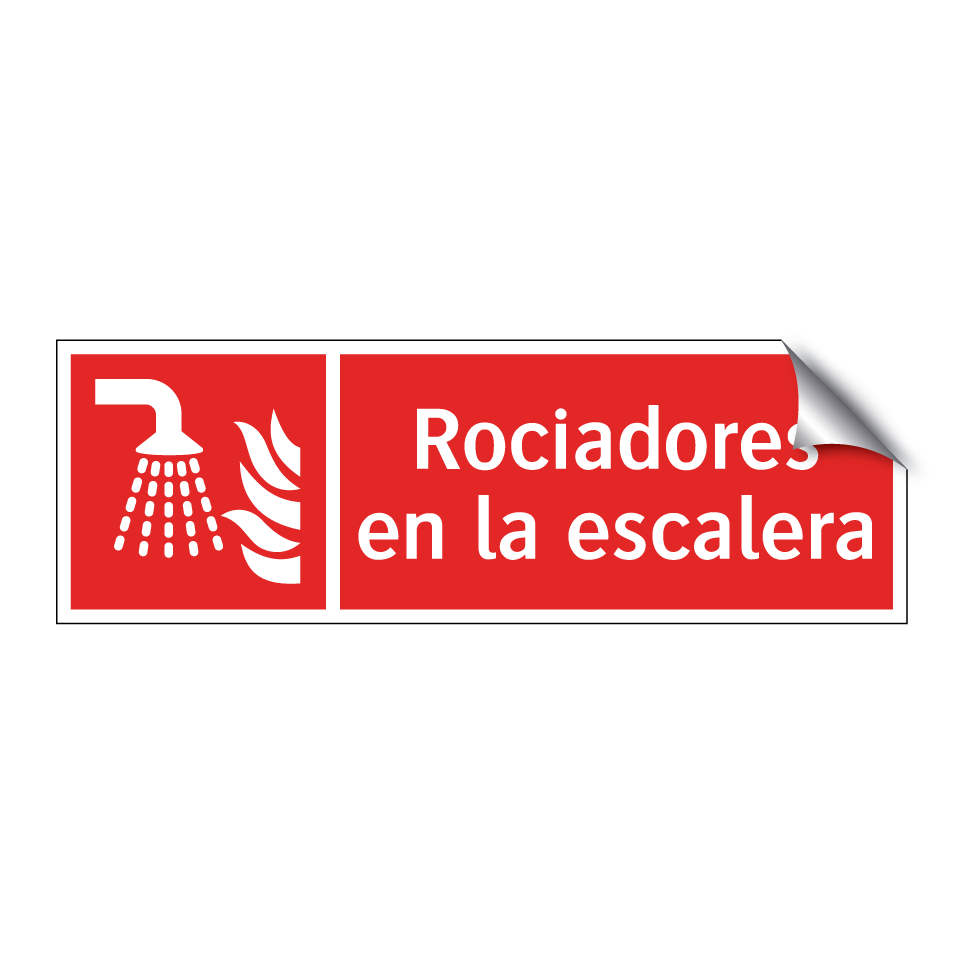 Rociadores en la escalera