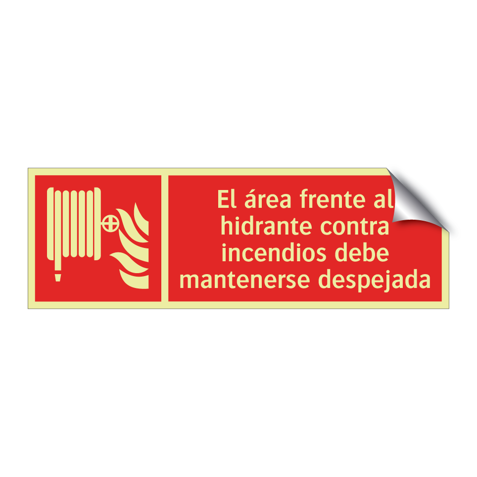 El área frente al hidrante contra incendios debe mantenerse despejada