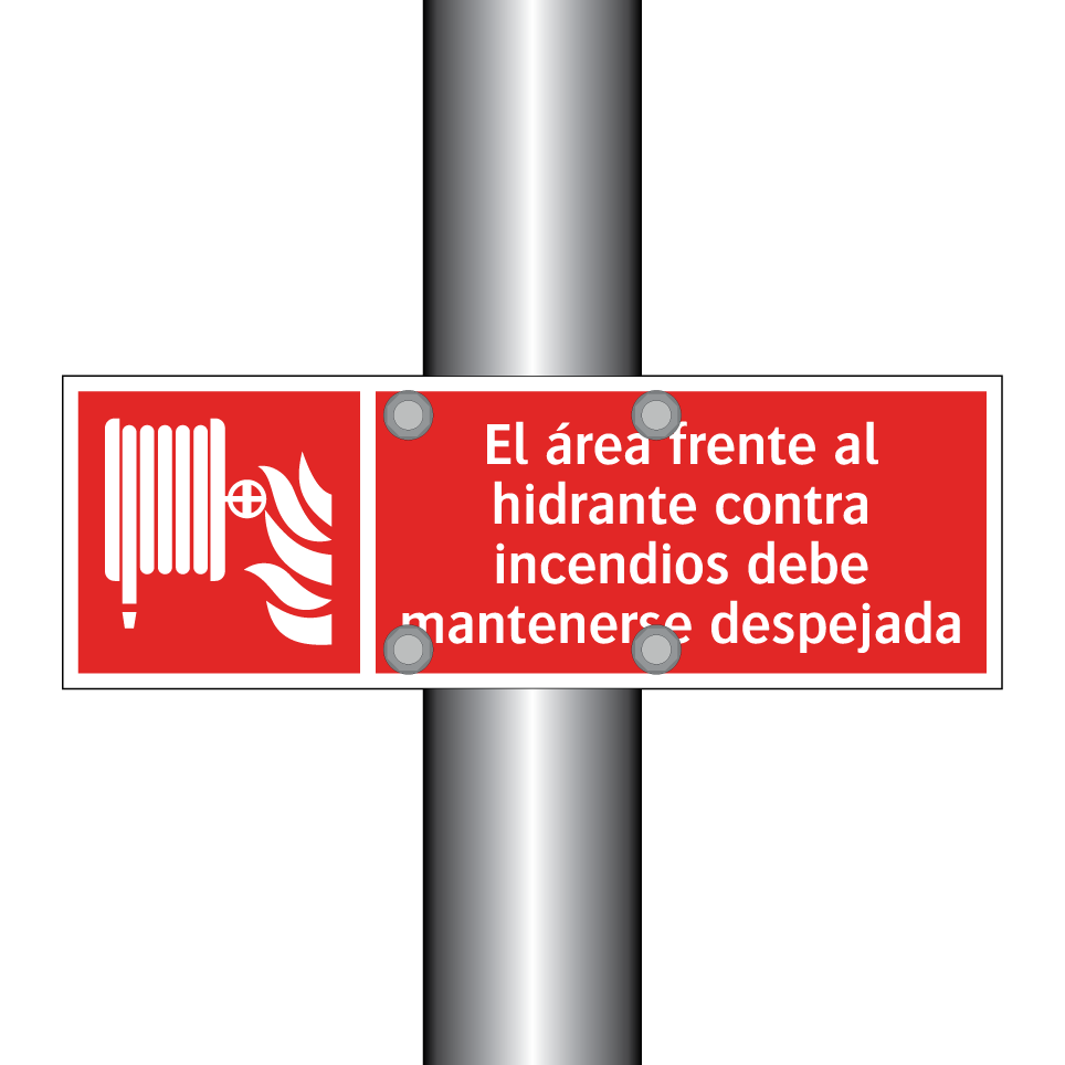 El área frente al hidrante contra incendios debe mantenerse despejada