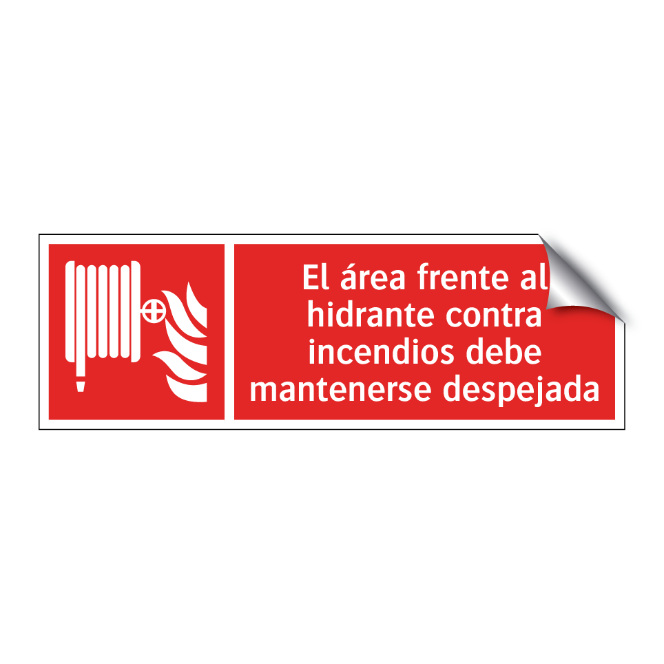El área frente al hidrante contra incendios debe mantenerse despejada
