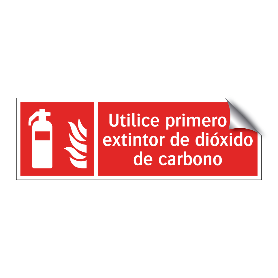 Utilice primero el extintor de dióxido de carbono