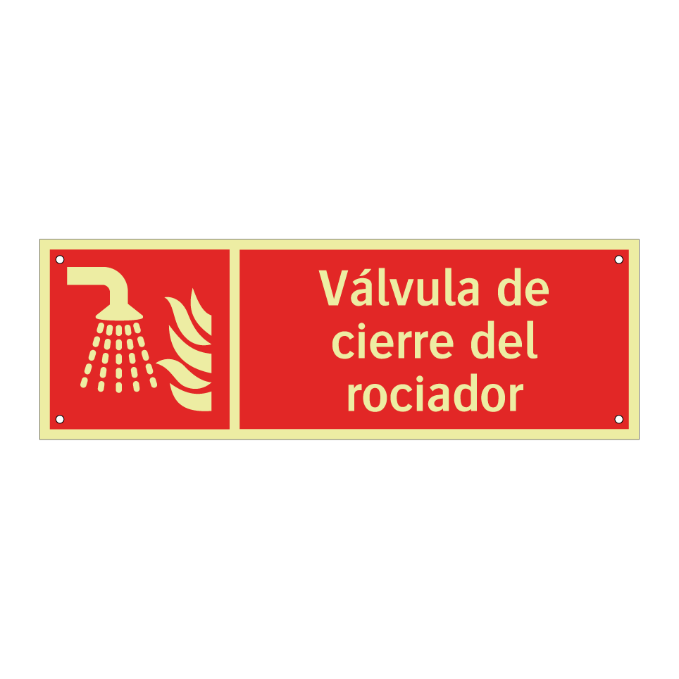 Válvula de cierre del rociador