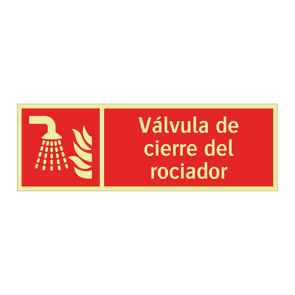 Válvula de cierre del rociador