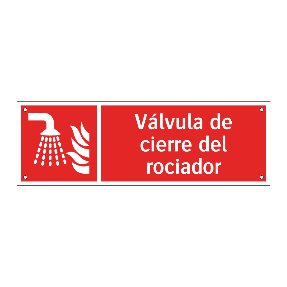 Válvula de cierre del rociador