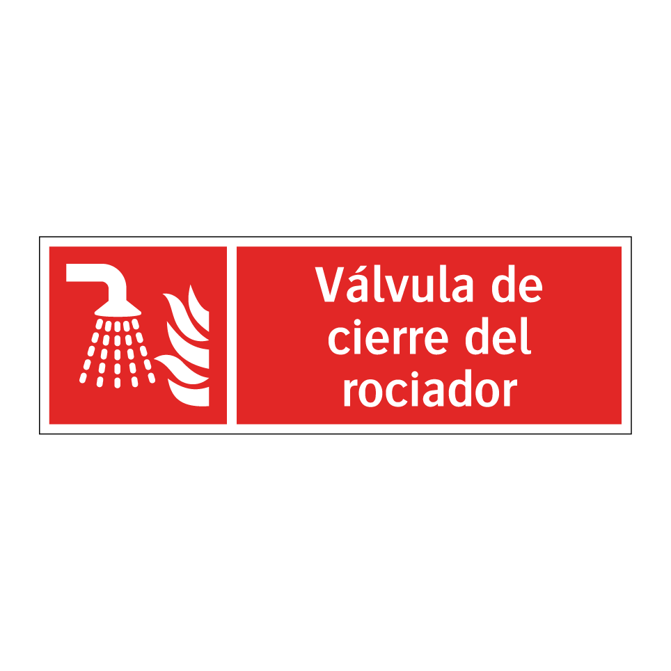 Válvula de cierre del rociador