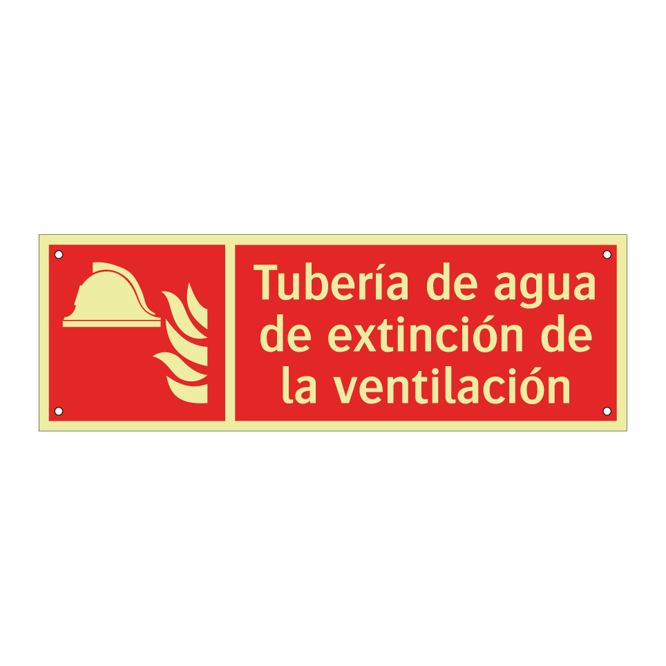 Tubería de agua de extinción de la ventilación