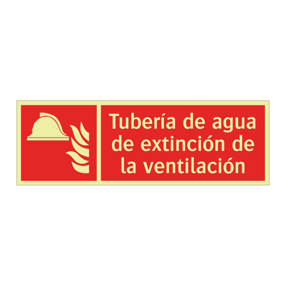 Tubería de agua de extinción de la ventilación
