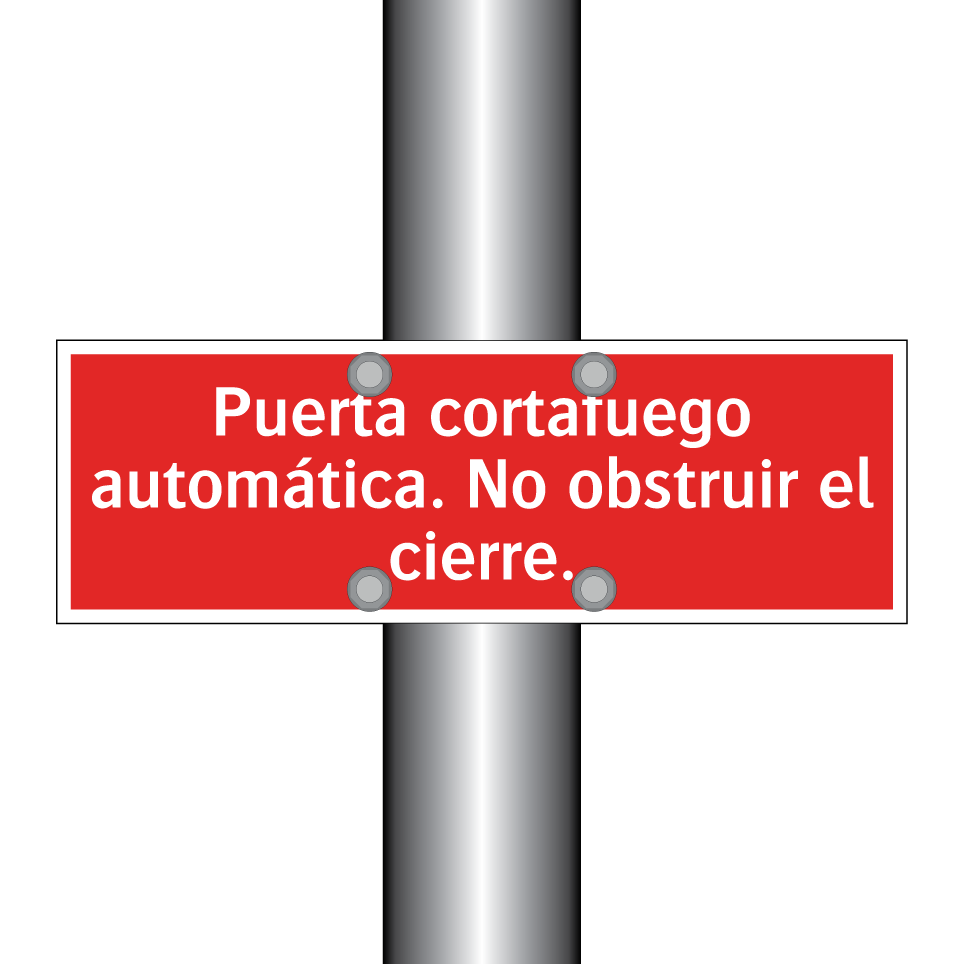 Puerta cortafuego automática. No obstruir el cierre.