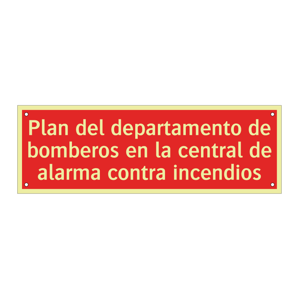 Plan del departamento de bomberos en la central de alarma contra incendios