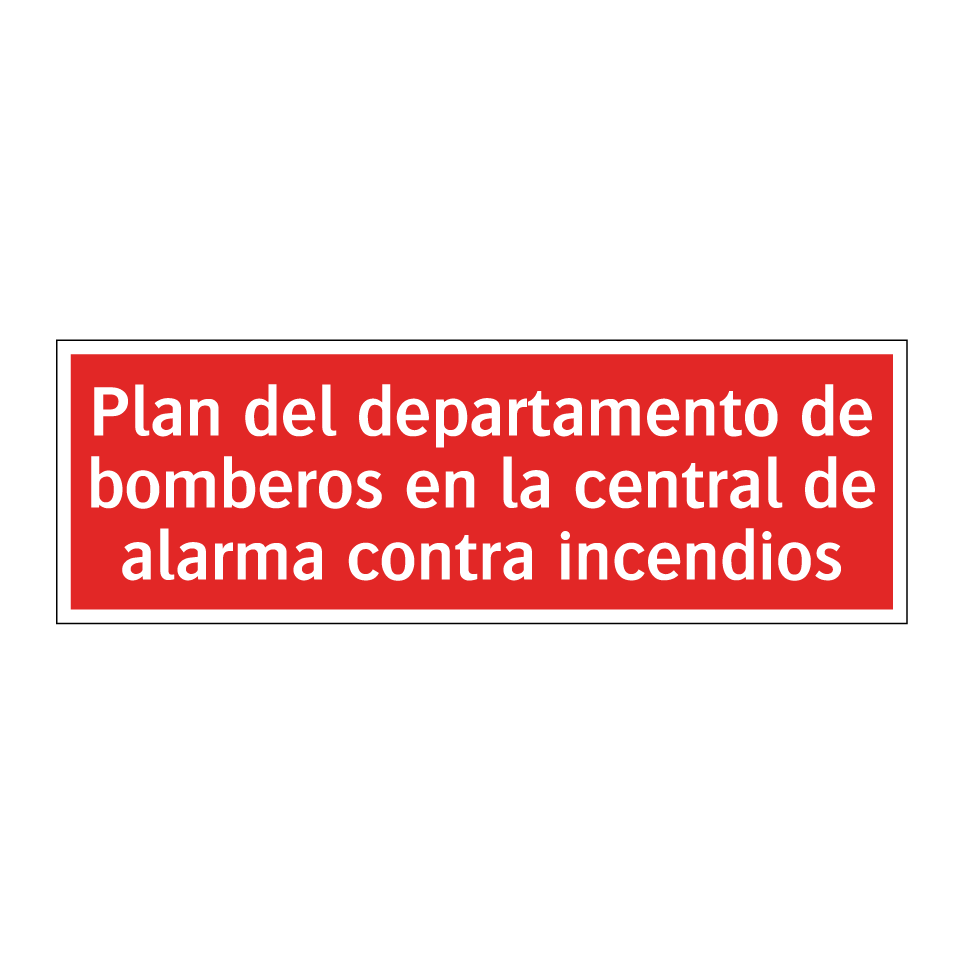 Plan del departamento de bomberos en la central de alarma contra incendios