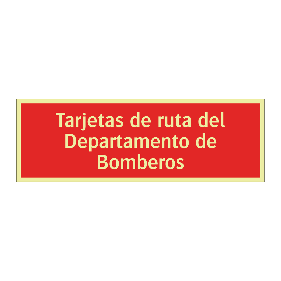 Tarjetas de ruta del Departamento de Bomberos