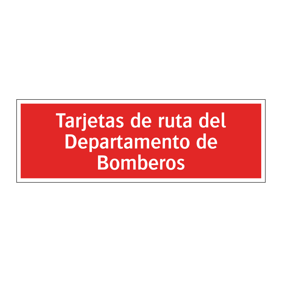 Tarjetas de ruta del Departamento de Bomberos