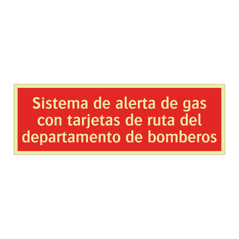 Sistema de alerta de gas con tarjetas de ruta del departamento de bomberos