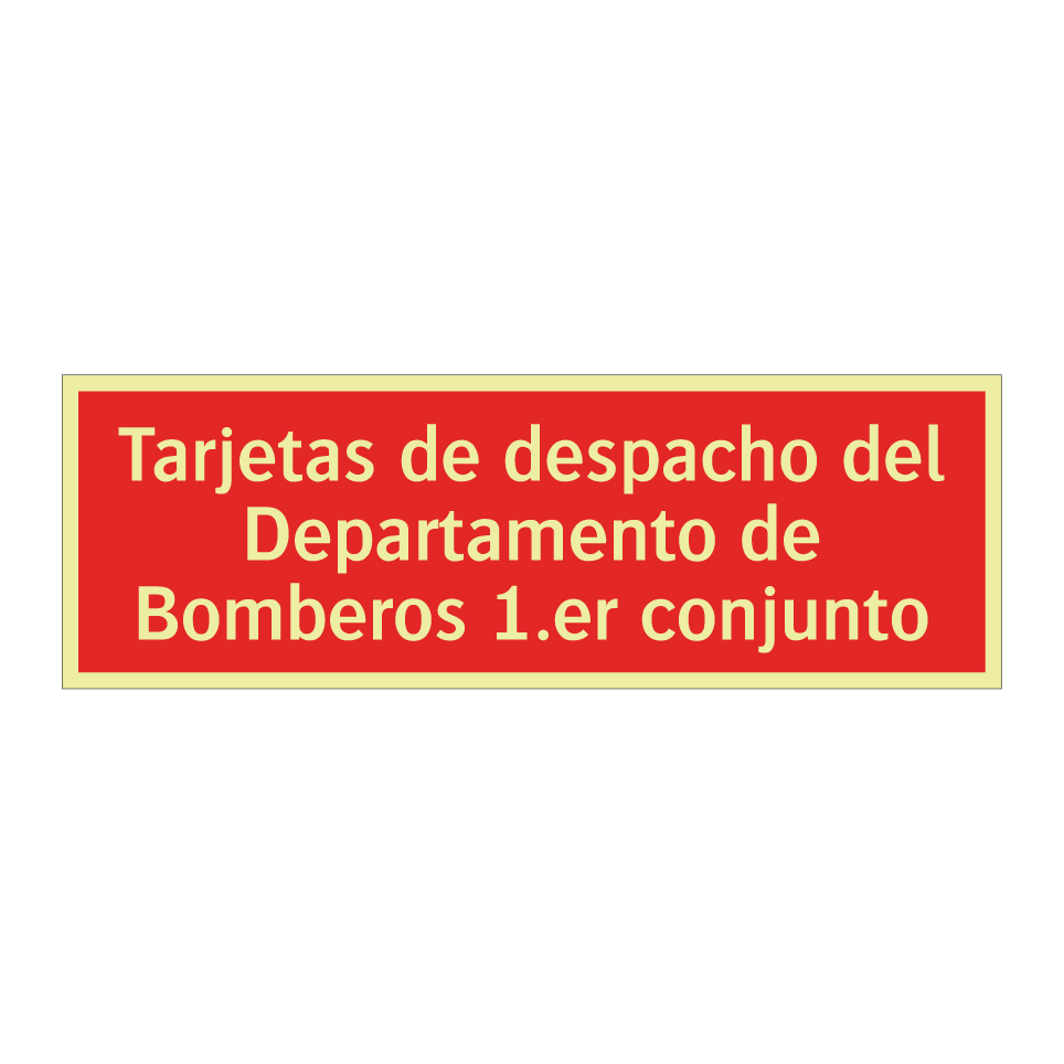 Tarjetas de despacho del Departamento de Bomberos 1.er conjunto
