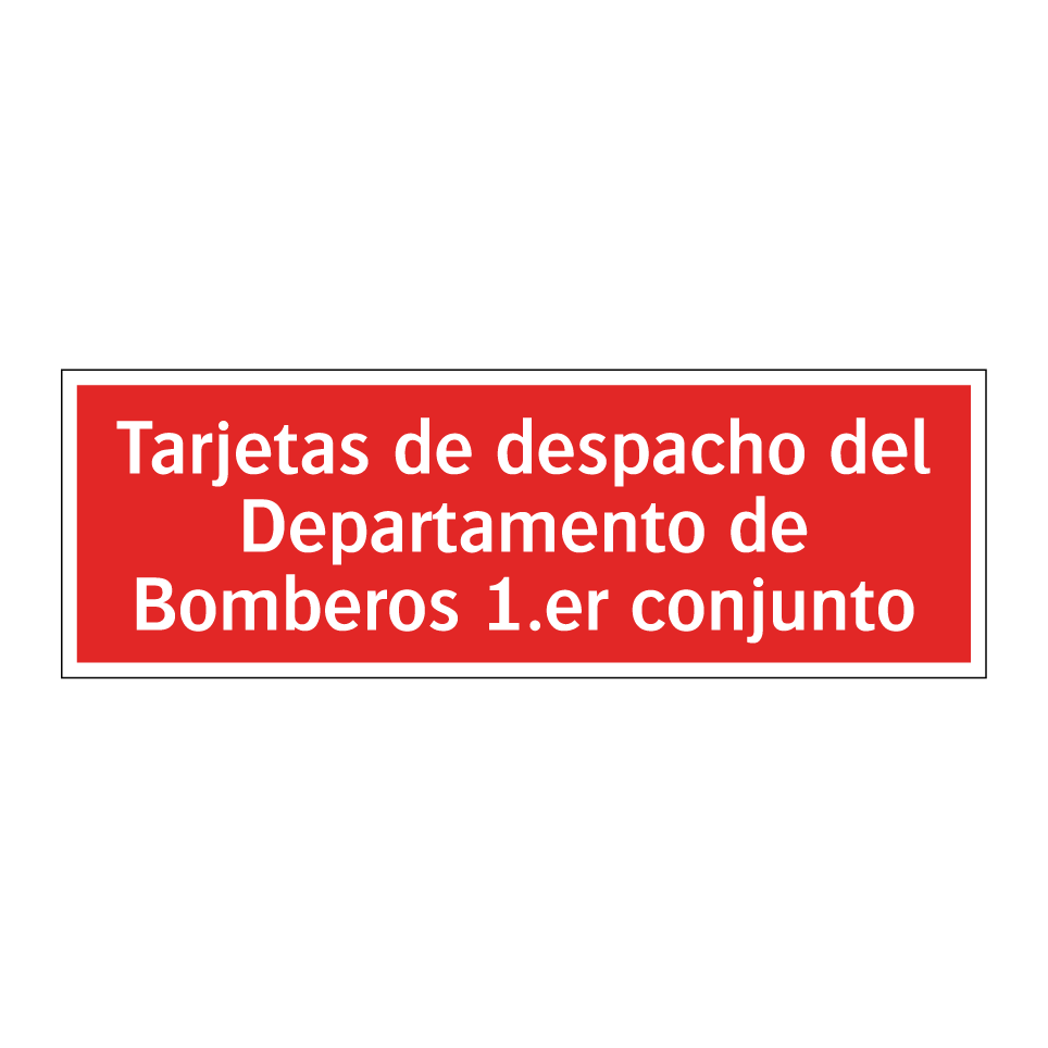 Tarjetas de despacho del Departamento de Bomberos 1.er conjunto