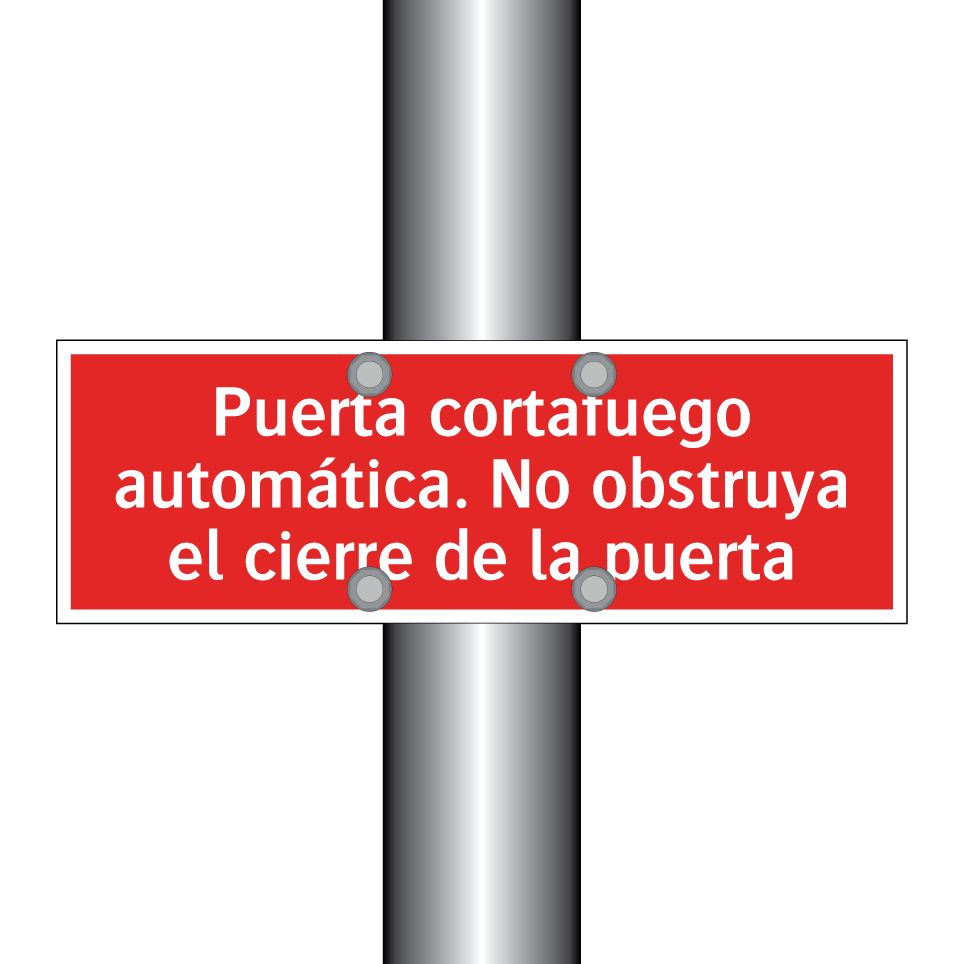 Puerta cortafuego automática. No obstruya el cierre de la puerta