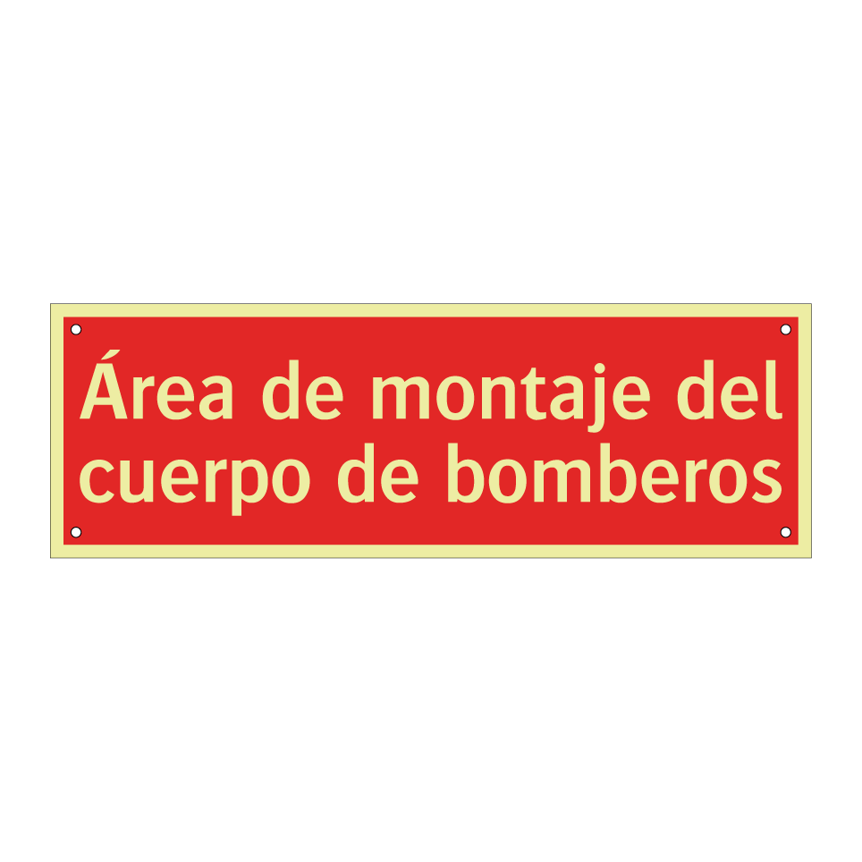 Área de montaje del cuerpo de bomberos
